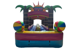 Tropical 2 Lane Slip 'N Slide